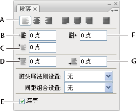 ps軟件在調板中設置段落屬性