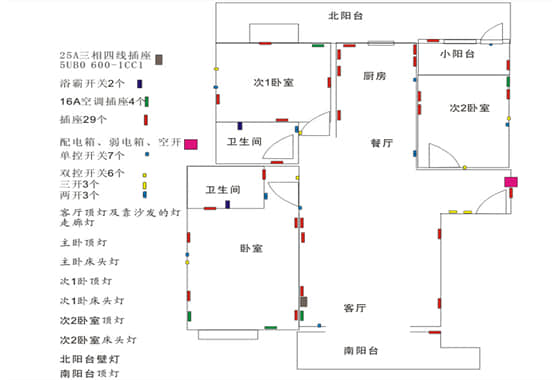 CAD家裝水電施工圖